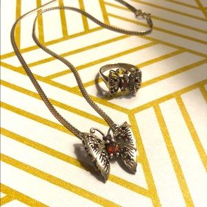 Sterling Silver necklace and ring